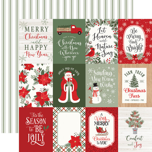 Echo Park - Christmas Time Collection - 12 x 12 Double Sided Paper - 3 x 4 Journaling Cards
