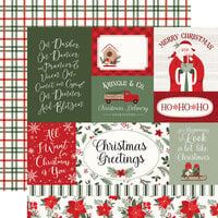 Echo Park - Christmas Time Collection - 12 x 12 Double Sided Paper - Multi Journaling Cards