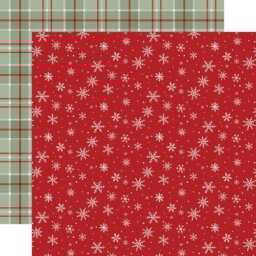Echo Park - Christmas Time Collection - 12 x 12 Double Sided Paper - Snowflakes Falling
