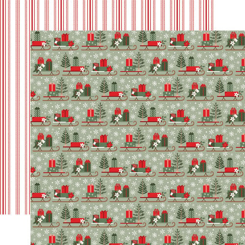 Echo Park - Christmas Time Collection - 12 x 12 Double Sided Paper - Christmas Delivery