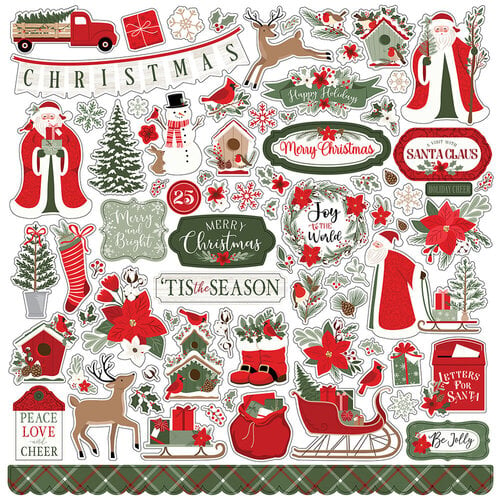 Echo Park - Christmas Time Collection - 12 x 12 Cardstock Stickers - Elements
