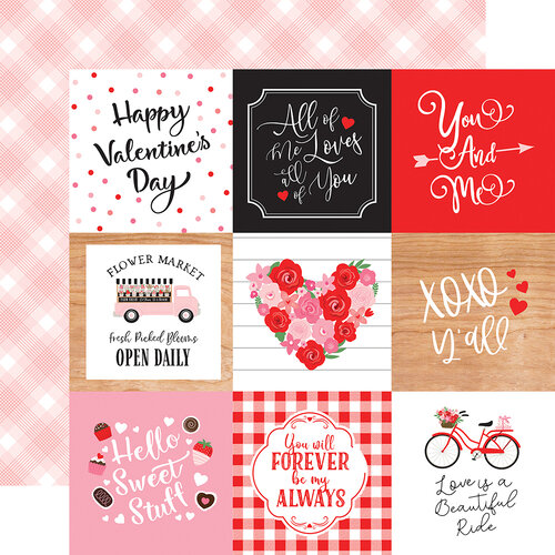 Echo Park - Cupid and Co. Collection - 12 x 12 Double Sided Paper - 4 x 4 Journaling Cards