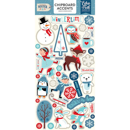 Echo Park - Celebrate Winter Collection - Chipboard Stickers - Accents