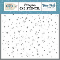 Echo Park - Celebrate Winter Collection - 6 x 6 Stencil - Winter Night
