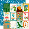 Echo Park - Dino Friends Collection - 12 x 12 Double Sided Paper - 3 x 4 Journaling Cards