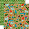 Echo Park - Dino Friends Collection - 12 x 12 Double Sided Paper - Dinosaur Safari