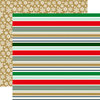 Echo Park - Deck the Halls Collection - Christmas - 12 x 12 Double Sided Paper - Merry Stripes