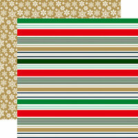 Echo Park - Deck the Halls Collection - Christmas - 12 x 12 Double Sided Paper - Merry Stripes