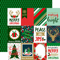 Echo Park - Deck the Halls Collection - Christmas - 12 x 12 Double Sided Paper with Foil Accents - 3 x 4 Journaling Card