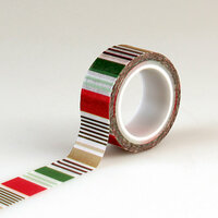 Echo Park - Deck the Halls Collection - Christmas - Decorative Tape - Holiday Stripe