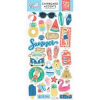 Echo Park - Dive Into Summer Collection - Chipboard Stickers - Accents