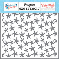 Echo Park - Dive Into Summer Collection - 6 x 6 Stencil - Swimming Starfish