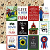 Echo Park - Down on the Farm Collection - 12 x 12 Double Sided Paper - 3 x 4 Journaling Cards