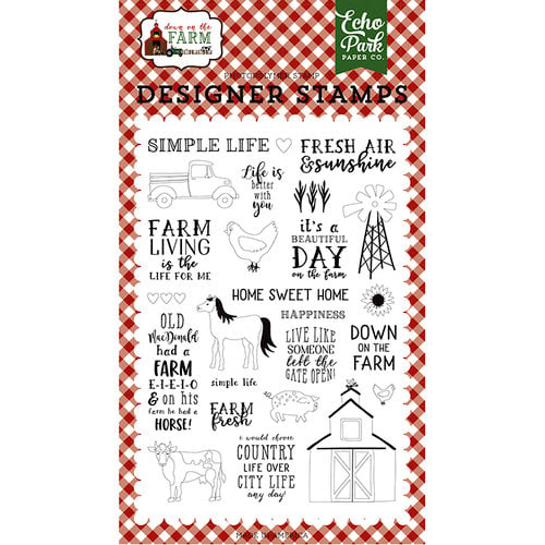 Echo Park - Down on the Farm Collection - Clear Photopolymer Stamps