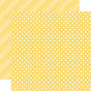 Echo Park - Dots and Stripes Collection - Spring - 12 x 12 Double Sided Paper - Canary