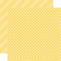 Echo Park - Dots and Stripes Collection - Spring - 12 x 12 Double Sided Paper - Canary