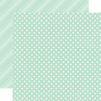 Echo Park - Dots and Stripes Collection - Spring - 12 x 12 Double Sided Paper - Robin's Egg