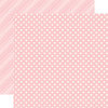Echo Park - Dots and Stripes Collection - Spring - 12 x 12 Double Sided Paper - Peony