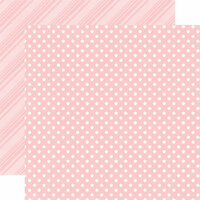 Echo Park - Dots and Stripes Collection - Spring - 12 x 12 Double Sided Paper - Peony