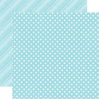 Echo Park - Dots and Stripes Collection - Summer - 12 x 12 Double Sided Paper - Sky