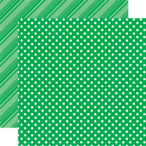 Echo Park - Dots and Stripes Collection - Summer - 12 x 12 Double Sided Paper - Grass