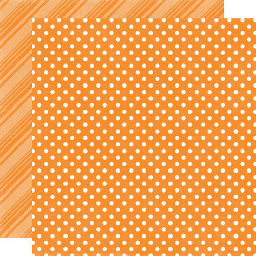 Echo Park - Dots and Stripes Collection - Summer - 12 x 12 Double Sided Paper - Orange