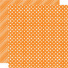Echo Park - Dots and Stripes Collection - Summer - 12 x 12 Double Sided Paper - Orange