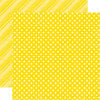 Echo Park - Dots and Stripes Collection - Summer - 12 x 12 Double Sided Paper - Lemon