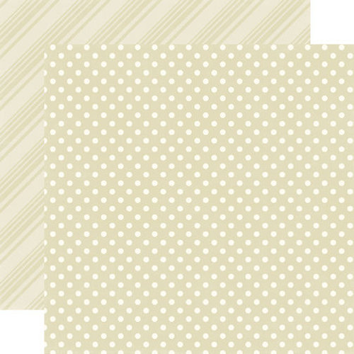Echo Park - Dots and Stripes Collection - Neutrals - 12 x 12 Double Sided Paper - Caramel