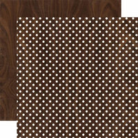 Echo Park - Dots and Stripes Collection - Neutrals - 12 x 12 Double Sided Paper - Wood Grain