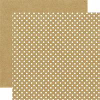 Echo Park - Dots and Stripes Collection - Neutrals - 12 x 12 Double Sided Paper - Kraft