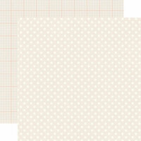 Echo Park - Dots and Stripes Collection - Neutrals - 12 x 12 Double Sided Paper - Cream