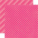 Echo Park - Dots and Stripes Collection - Brights - 12 x 12 Double Sided Paper - Hot Pink