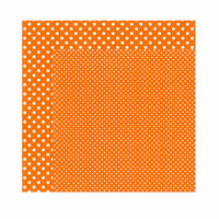 Echo Park - Dots and Stripes Collection - Fall - 12 x 12 Double Sided Paper - Pumpkin