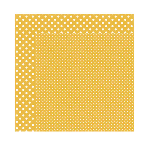 Echo Park - Dots and Stripes Collection - Fall - 12 x 12 Double Sided Paper - Mustard