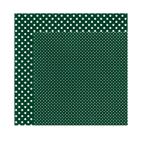 Echo Park - Dots and Stripes Collection - Fall - 12 x 12 Double Sided Paper - Evergreen