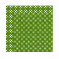 Echo Park - Dots and Stripes Collection - Fall - 12 x 12 Double Sided Paper - Leaf