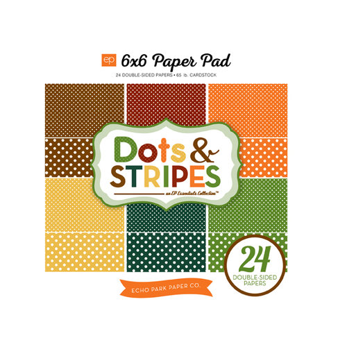 Echo Park - Dots and Stripes Collection - Fall - 6 x 6 Paper Pad