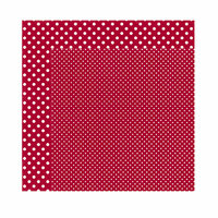 Echo Park - Dots and Stripes Collection - Christmas - 12 x 12 Double Sided Paper - Crimson