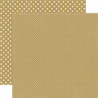 Echo Park - Dots and Stripes Collection - Christmas - 12 x 12 Double Sided Paper - Gold