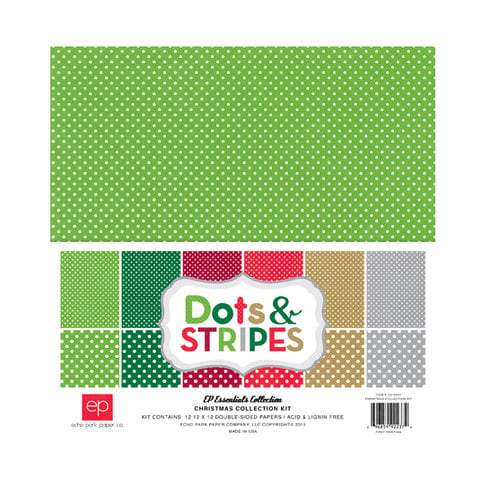 Echo Park - Dots and Stripes Collection - Christmas - 12 x 12 Collection Kit