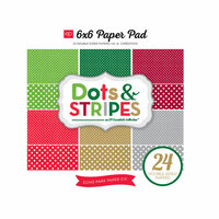Echo Park - Dots and Stripes Collection - Christmas - 6 x 6 Paper Pad