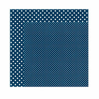 Echo Park - Dots and Stripes Collection - Winter - 12 x 12 Double Sided Paper - Navy