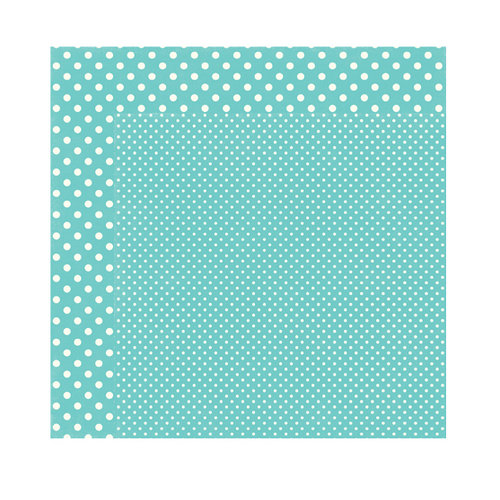 Echo Park - Dots and Stripes Collection - Winter - 12 x 12 Double Sided Paper - Glacier