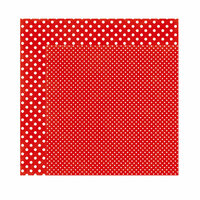 Echo Park - Dots and Stripes Collection - Valentine - 12 x 12 Double Sided Paper - Scarlet