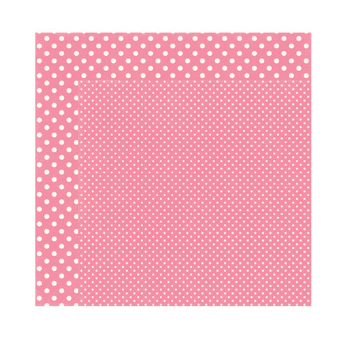 Echo Park - Dots and Stripes Collection - Valentine - 12 x 12 Double Sided Paper - Rosebud