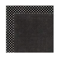 Echo Park - Dots and Stripes Collection - Valentine - 12 x 12 Double Sided Paper - Black