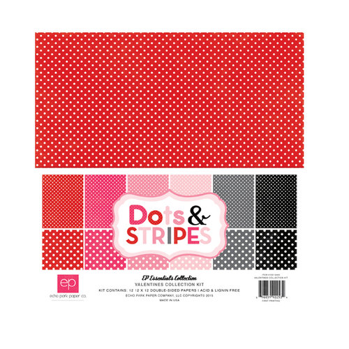 Echo Park - Dots and Stripes Collection - Valentine - 12 x 12 Collection Kit