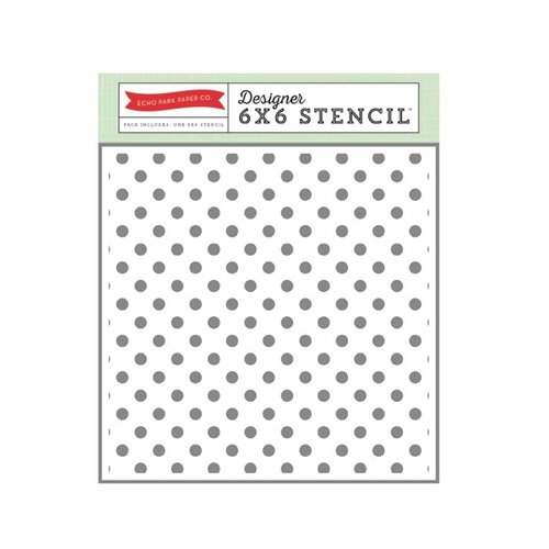 Echo Park - Dots and Stripes Collection - 6 x 6 Stencil - Polka Dots