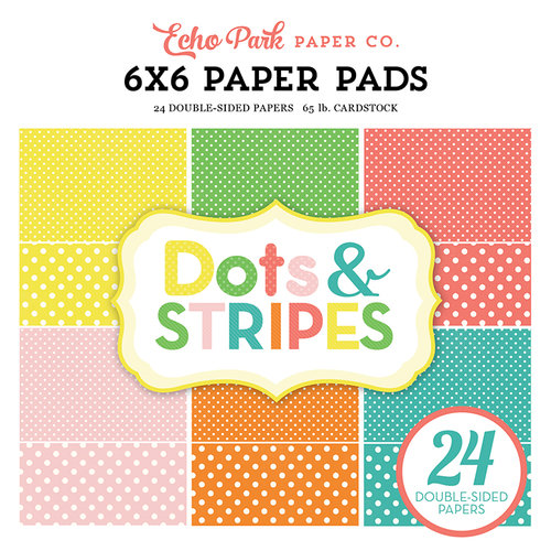 Echo Park - Dots and Stripes Collection - Summer - 6 x 6 Paper Pad